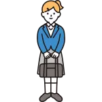 Female Junior High School Student High School Student Whole Body SVG Icon